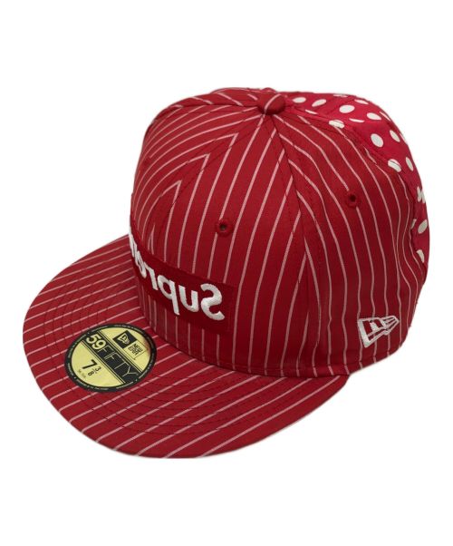 SUPREME（シュプリーム）Supreme (シュプリーム) COMME des GARCONS SHIRT (コムデギャルソンシャツ) New Era (ニューエラ) ボックスロゴ キャップ レッド サイズ:7 3/8 /58.7cmの古着・服飾アイテム