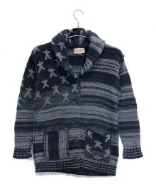 Denim & Supply Ralph Lauren（デニム＆サプライ ラルフローレン）の古着「ショールカラー星条旗カーディガン」｜ネイビー