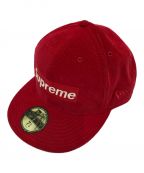 SUPREME×New Eraシュプリーム×ニューエラ）の古着「コーデュロイボックスロゴキャップ」｜レッド