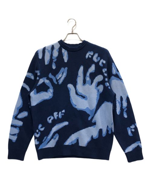 FUC（ファックアップコー）FUC (ファックアップコー) FUCOFF knit/Fack Up Clothes ネイビー サイズ:Mの古着・服飾アイテム