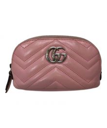 GUCCI（グッチ）の古着「GGマーモント ポーチ」｜ピンク