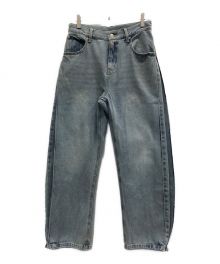 YENN（イエン）の古着「サイドプリーツドデニムパンツ/SIDE PLEATED DENIM PANTS」｜インディゴ