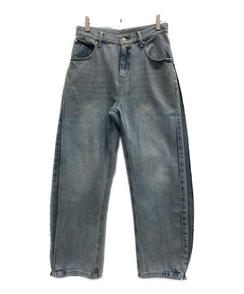 YENN（イエン）YENN (イエン) サイドプリーツドデニムパンツ/SIDE PLEATED DENIM PANTS インディゴ サイズ:36の古着・服飾アイテム