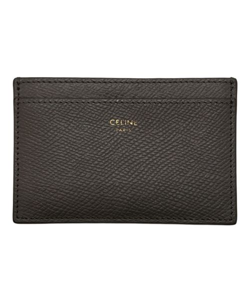 CELINE（セリーヌ）CELINE (セリーヌ) グレインドカーフスキン カードケース ベージュの古着・服飾アイテム