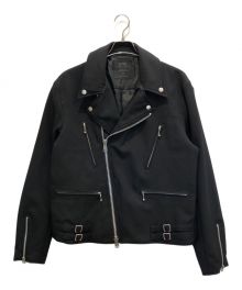 s'yte（サイト）の古着「ライダースジャケット/SHIWANOARU P/E STRETCH TWILL PADDED OVER SIZE RIDERS JACKET」｜ブラック