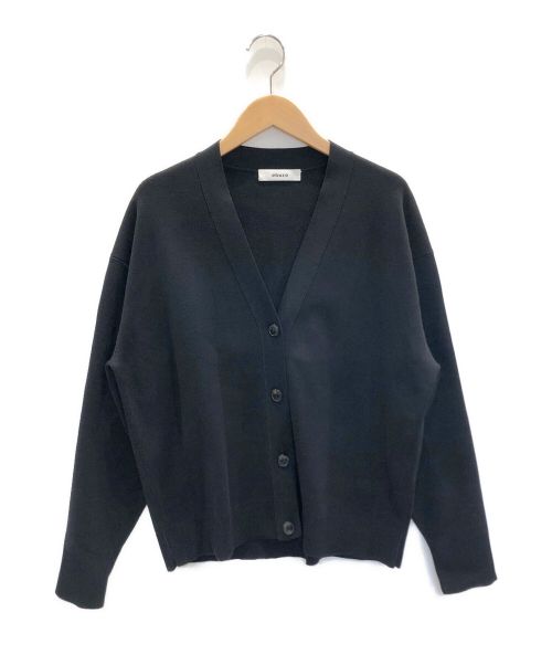 ebure（エブール）ebure (エブール) シルクコットンニットVネックカーディガン/Silk Cotton Knit V Neck Cardigan ブラック サイズ:Freeの古着・服飾アイテム