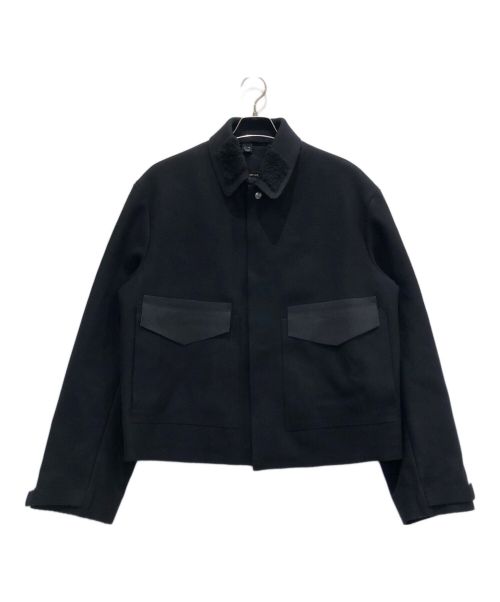 OAMC（オーエーエムシー）OAMC (オーエーエムシー) レザーフラップジャケット ブラック サイズ:46の古着・服飾アイテム