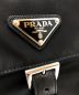 中古・古着 PRADA (プラダ) プレートロゴショルダーバッグ ブラック：55000円