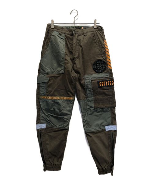 AVIREX（アヴィレックス）AVIREX (アヴィレックス) コンビネーション ヘリパンツ テストパイロット/COMBI HELI PANT グリーン サイズ:Mの古着・服飾アイテム