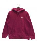 stussyステューシー）の古着「BASIC STUSSY HOOD」｜バーガンディー