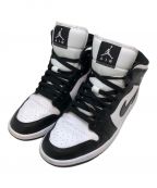 NIKEナイキ）の古着「WMNS AIR JORDAN 1 MID WHITE/BLACK-WHITE」｜ブラック