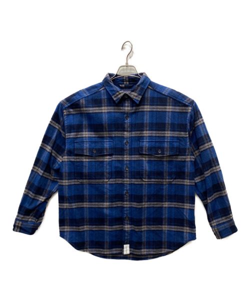 DESCENDANT（ディセンダント）DESCENDANT (ディセンダント) VANNING PLAID LS SHIRT ブルー サイズ:2の古着・服飾アイテム