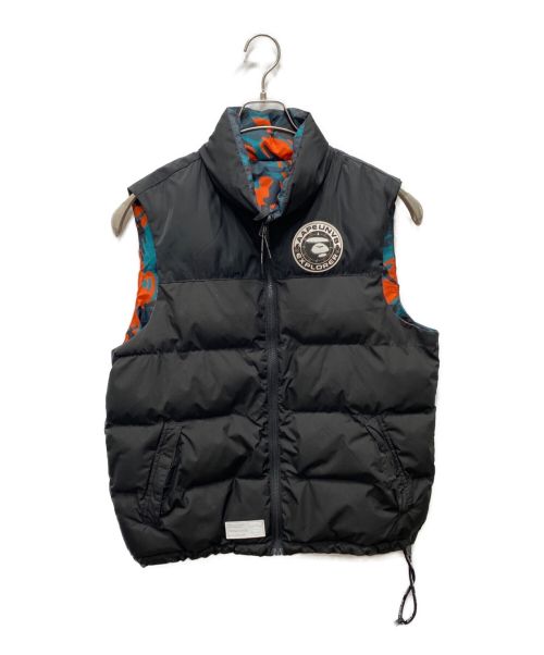 Aape BY A BATHING APE（エーエイプ バイ アベイシングエイプ）AAPE BY A BATHING APE (エーエイプ バイ アベイシングエイプ) REVERSIBLE APE FACE VEST ブラック サイズ:Mの古着・服飾アイテム