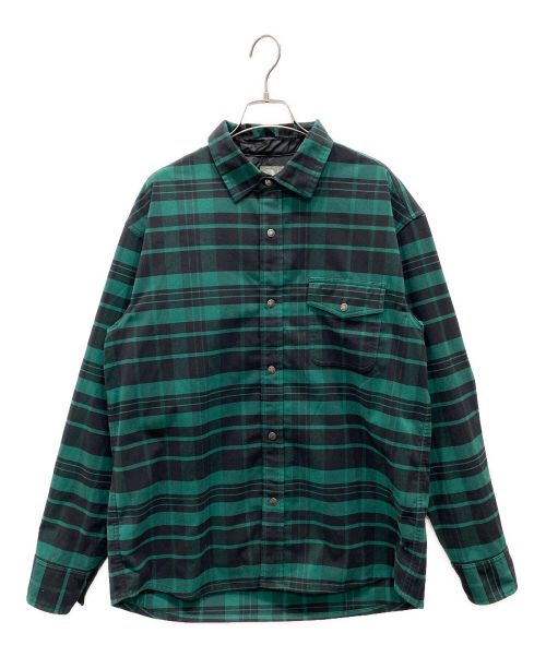 THE NORTH FACE（ザ ノース フェイス）THE NORTH FACE (ザ ノース フェイス) L/S Stretch Flannel Shirt グリーン サイズ:XLの古着・服飾アイテム