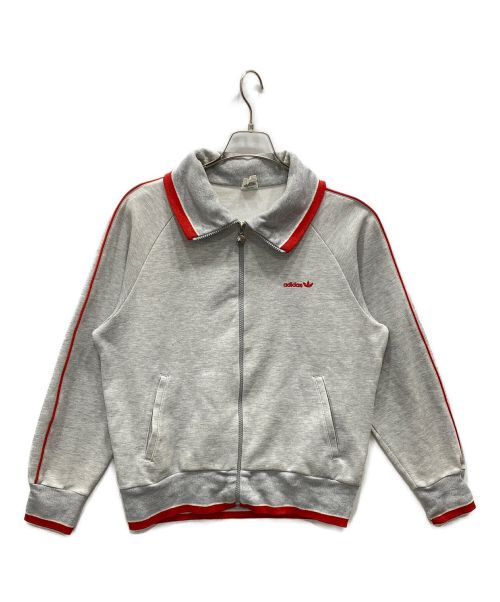 adidas（アディダス）adidas (アディダス) ヴィンテージトラックジャケット グレー×レッド サイズ:Mの古着・服飾アイテム