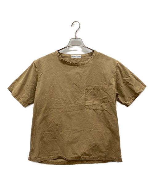 STONE ISLAND（ストーンアイランド）STONE ISLAND (ストーンアイランド) 90s ポケットTシャツ ブラウン サイズ:Mの古着・服飾アイテム