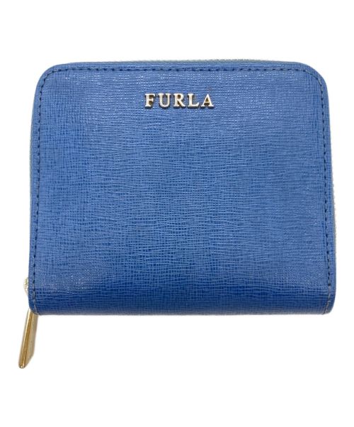 FURLA（フルラ）FURLA (フルラ) ラウンドジップウォレット ブルーの古着・服飾アイテム