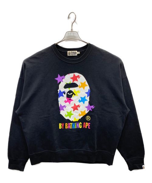 A BATHING APE（アベイシングエイプ）A BATHING APE (ア ベイシング エイプ) プリントスウェット ブラック サイズ:XLの古着・服飾アイテム