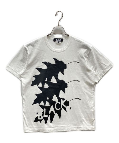 BLACK COMME des GARCONS（ブラック コムデギャルソン）BLACK COMME des GARCONS (ブラック コムデギャルソン) プリントTシャツ ホワイト×ブラック サイズ:XLの古着・服飾アイテム