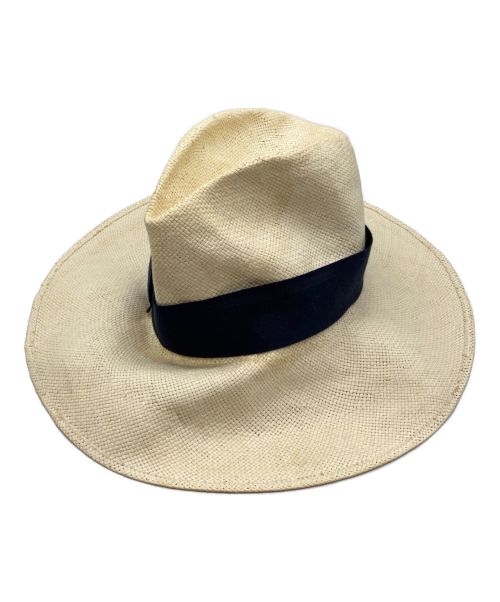 BORSALINO（ボルサリーノ）BORSALINO (ボルサリーノ) ペーパーハット ホワイト サイズ:Mの古着・服飾アイテム