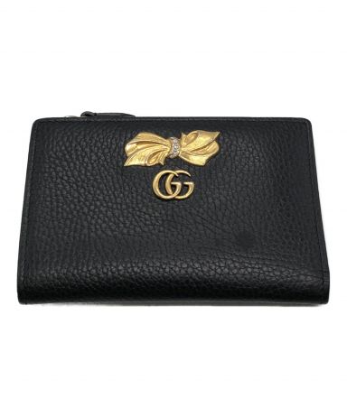 【中古・古着通販】GUCCI (グッチ) GGマーモントリボンウォレット 