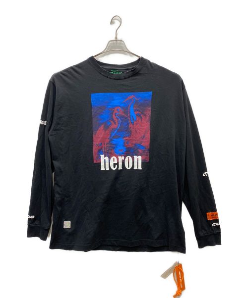 HERON PRESTON（ヘロンプレストン）HERON PRESTON (ヘロンプレストン) ロングスリーブカットソー ブラック サイズ:ＸＬの古着・服飾アイテム