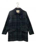 WHITE MOUNTAINEERINGホワイトマウンテ二アニング）の古着「FLANNEL CHECK POCKET COAT」｜ブラック×グリーン