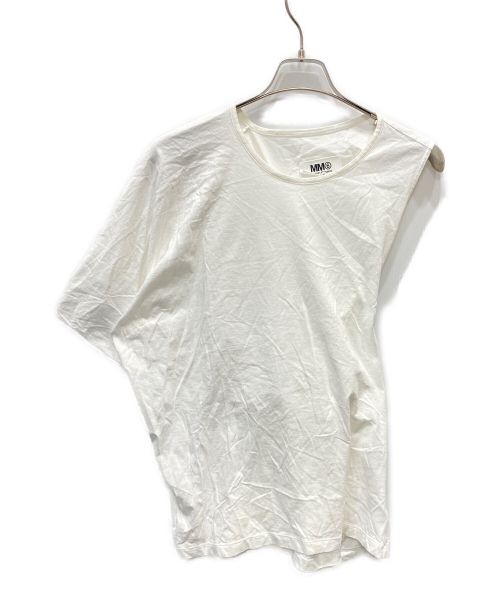 MM6 Maison Margiela（エムエムシックス メゾンマルジェラ）MM6 Maison Margiela (エムエムシックス メゾンマルジェラ) アシメツイストカットソー ホワイト サイズ:Mの古着・服飾アイテム