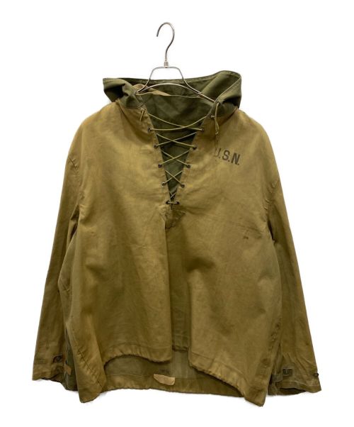 U'S NAVY（ユーエスネイビー）U'S NAVY (ユーエスネイビー) N-2 デッキレインパーカー ベージュ×カーキ サイズ:Lの古着・服飾アイテム