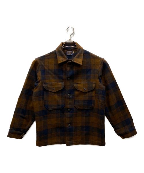 PENDLETON（ペンドルトン）PENDLETON (ペンドルトン) 70'sCPOジャケット ブラウン×ブルー サイズ:Sの古着・服飾アイテム