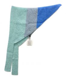 kijima takayuki（キジマタカユキ）の古着「TRIANGLE KNIT SCARF」｜ブルー