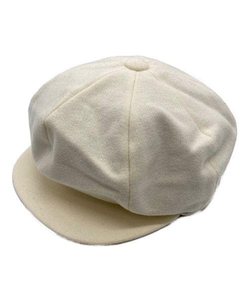 kijima takayuki（キジマタカユキ）KIJIMA TAKAYUKI (キジマタカユキ) WOOL MELTON CASQUETTE ホワイト サイズ:2の古着・服飾アイテム