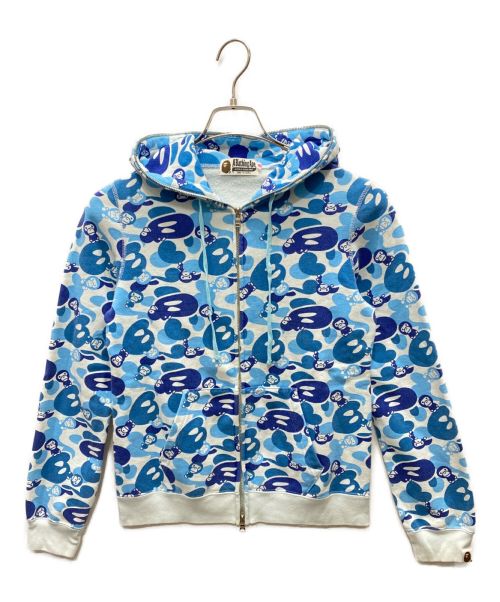 A BATHING APE（アベイシングエイプ）A BATHING APE (アベイシングエイプ) マイクロブルーカモフルジップパーカー ブルー サイズ:ＸＳの古着・服飾アイテム