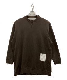 MM6 Maison Margiela（エムエムシックス メゾンマルジェラ）の古着「ロゴ エプロン スウェットシャツ」｜ブラウン