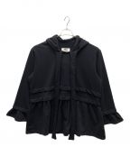 MM6 Maison Margielaエムエムシックス メゾンマルジェラ）の古着「FLARED EFFECT OVERSIZED HOODIE」｜ブラック