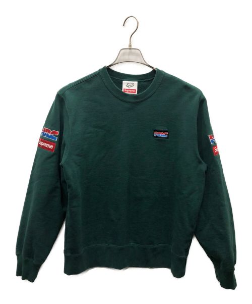 SUPREME（シュプリーム）Supreme (シュプリーム) FOX RACING (フォックスレーシング) Honda Fox Racing Crewneck グリーン サイズ:MEDUIMの古着・服飾アイテム