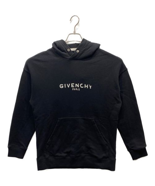 GIVENCHY（ジバンシィ）GIVENCHY (ジバンシィ) ロゴプルオーバーパーカー ブラック サイズ:ＸＳの古着・服飾アイテム