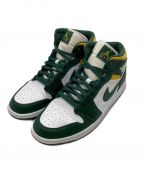 NIKEナイキ）の古着「AIR JORDAN 1 MID」｜グリーン×ホワイト