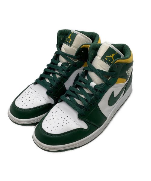 NIKE（ナイキ）NIKE (ナイキ) AIR JORDAN 1 MID グリーン×ホワイト サイズ:US11の古着・服飾アイテム