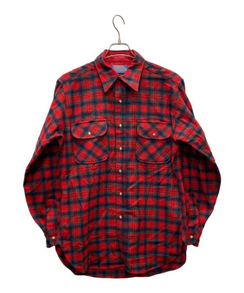 PENDLETON（ペンドルトン）PENDLETON (ペンドルトン) 70'sウールチェックシャツ レッド×ブルー サイズ:Mの古着・服飾アイテム