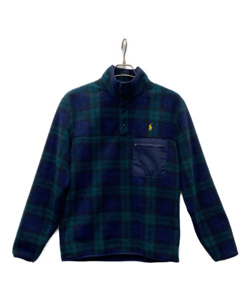 POLO RALPH LAUREN（ポロ・ラルフローレン）POLO RALPH LAUREN (ポロ・ラルフローレン) チェックフリースジャケット グリーン サイズ:Sの古着・服飾アイテム