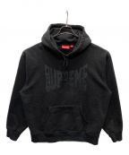 SUPREMEシュプリーム）の古着「Rhinestone Shadow Hooded Sweatshirt」｜ブラック