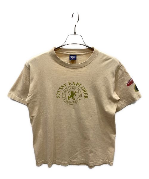 stussy（ステューシー）stussy (ステューシー) ヴィンテージプリントTシャツ ベージュ サイズ:Mの古着・服飾アイテム