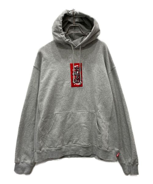 BlackEyePatch（ブラックアイパッチ）BlackEyePatch (ブラックアイパッチ) HANDLE WITH CARE HOODIE グレー サイズ:XLの古着・服飾アイテム