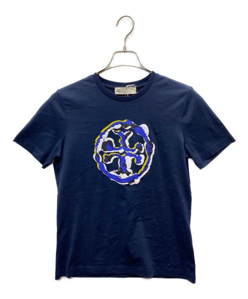 TORY BURCH（トリーバーチ）TORY BURCH (トリーバーチ) コットン ロゴTシャツ ネイビー サイズ:XSの古着・服飾アイテム