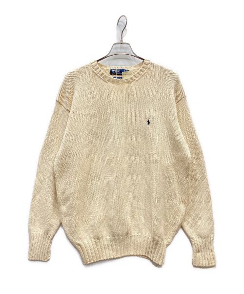 POLO RALPH LAUREN（ポロ・ラルフローレン）POLO RALPH LAUREN (ポロ・ラルフローレン) コットンニット アイボリー サイズ:Lの古着・服飾アイテム