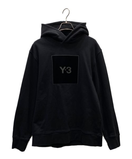 Y-3（ワイスリー）Y-3 (ワイスリー) SQUARE LOGO HOODIE ブラック サイズ:Lの古着・服飾アイテム