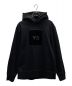 Y-3（ワイスリー）の古着「SQUARE LOGO HOODIE」｜ブラック