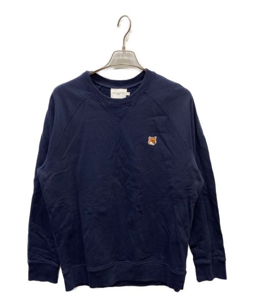 maison kitsune（メゾンキツネ）MAISON KITSUNE (メゾンキツネ) FOX HEAD PATCH CLASSIC SWEATSHIRT ネイビー サイズ:XLの古着・服飾アイテム