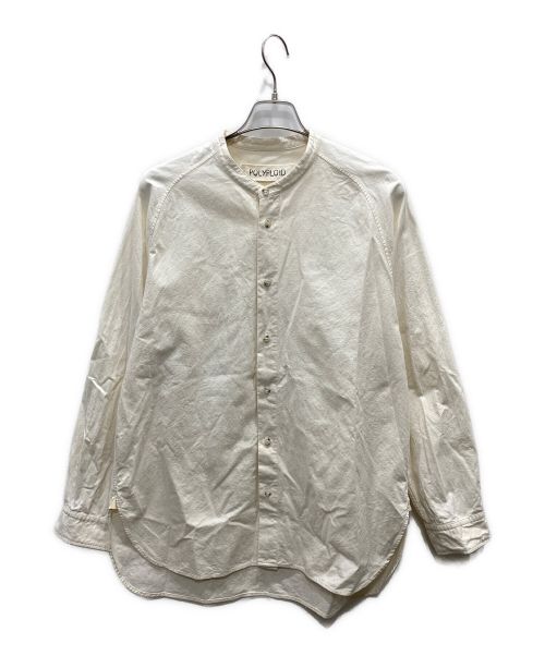 POLYPLOID（ポリプロイド）POLYPLOID (ポリプロイド) RAGLAN STAND COLLAR SHIRT ホワイト サイズ:3の古着・服飾アイテム